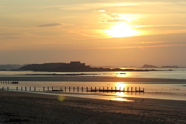 coucher de soleil Saint Malo camping